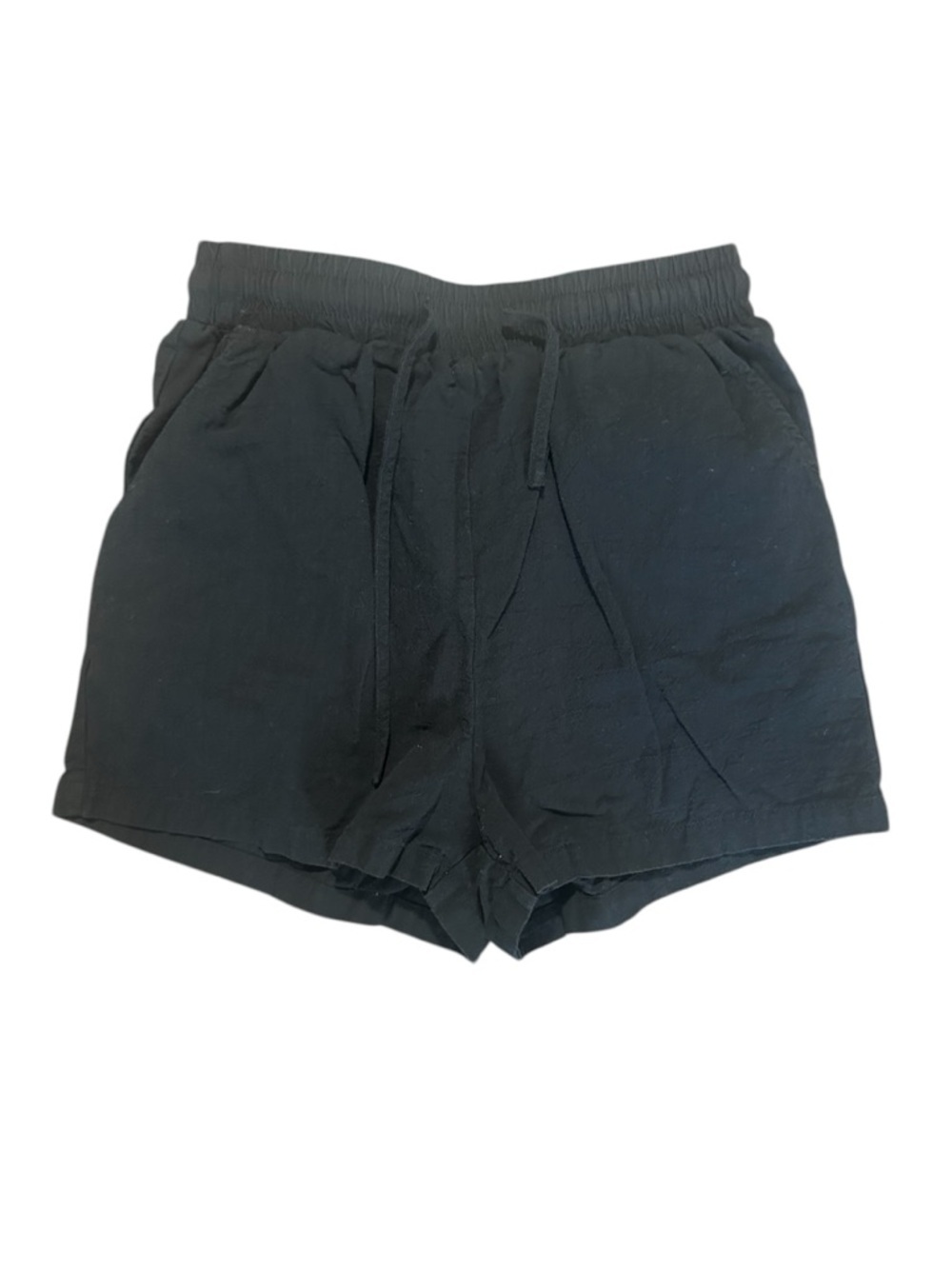Zeagoo Black Cotton Casual Shorts with Elastic Waist s